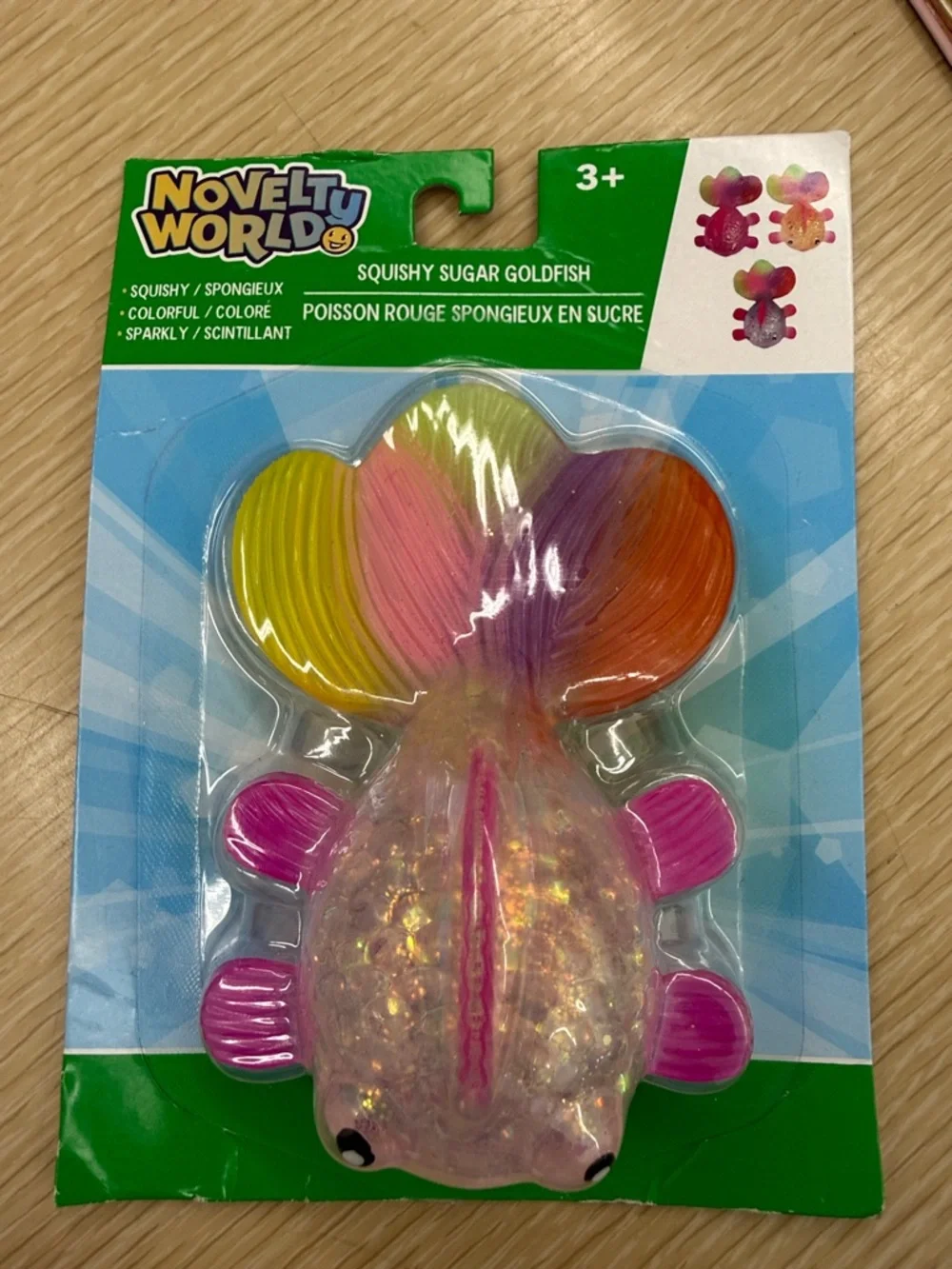 Clear Glitter Fish Squishy Toy - Home Party Supplies
